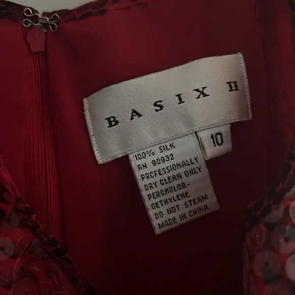 Basix II red sequin top